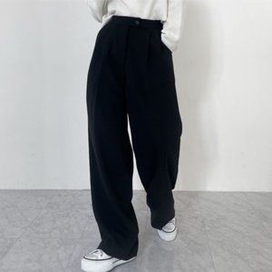 High Waist Hip Straight Pants Women